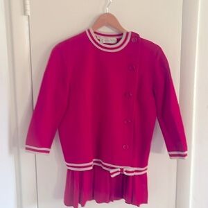 Vintage pink Gino Paoli 100% wool suit. Made in Italy